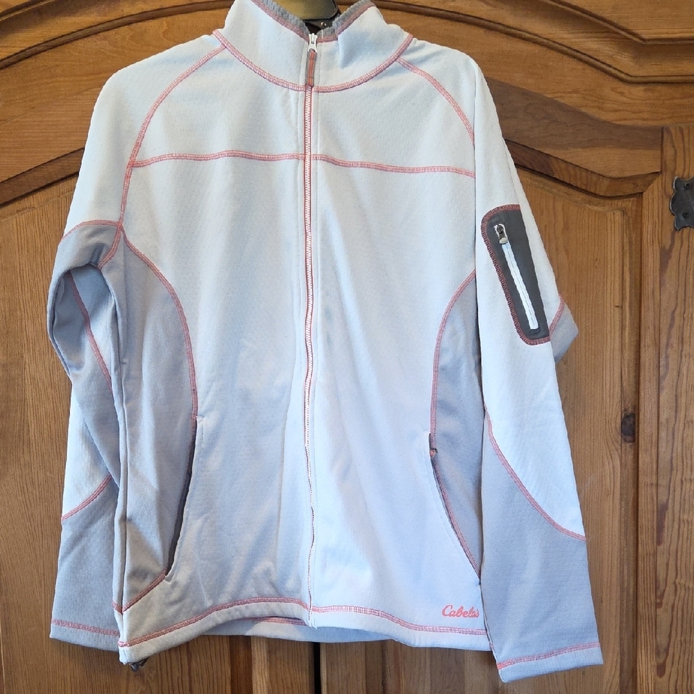 Cabela's Women's Water Repellent Fleece Jacket White North Bend Large NWT $100